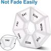 2 PCS Pill Organizer  7 Day Dispenser Daily Travel Portable Size Small Cute Holder Medication Organizers Vitamin Pillbox Reminder