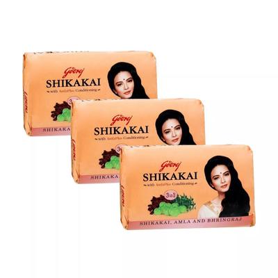 Sapone con Shikakai e Amla: per il condizionamento dei capelli (3 x 75 g), Shikakai Soap con AmlaPlus Conditioning Set, prod..