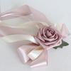 Set of 8 Nuptial Car Adornment with Ribbons Beautiful Silk Bowknot Auto Glasses Adornment for Matrimonial Ceremony