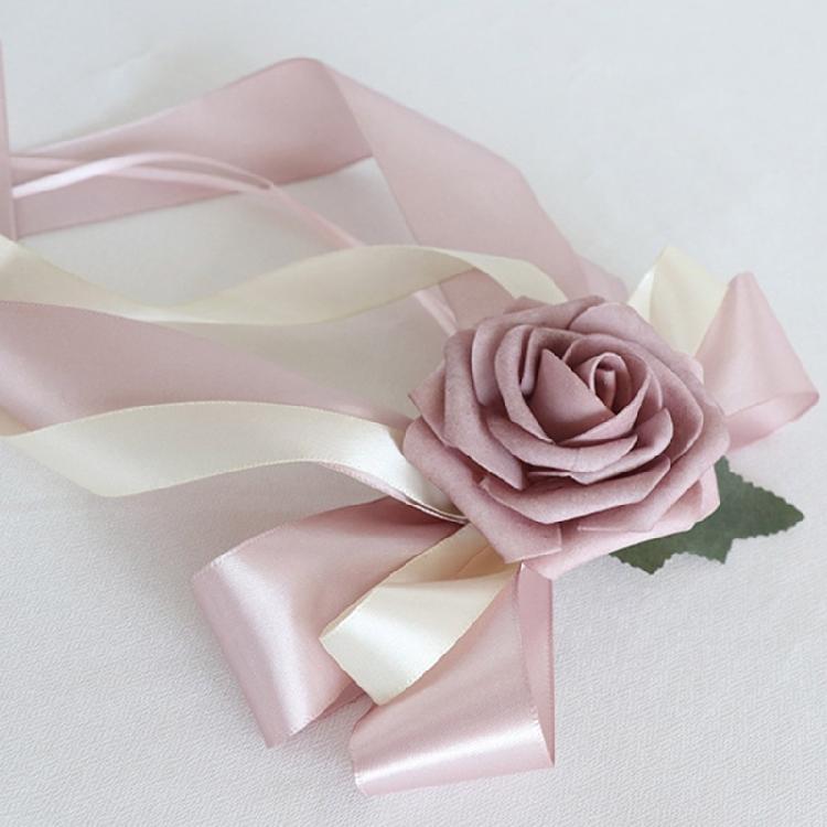 Set of 8 Nuptial Car Adornment with Ribbons Beautiful Silk Bowknot Auto Glasses Adornment for Matrimonial Ceremony