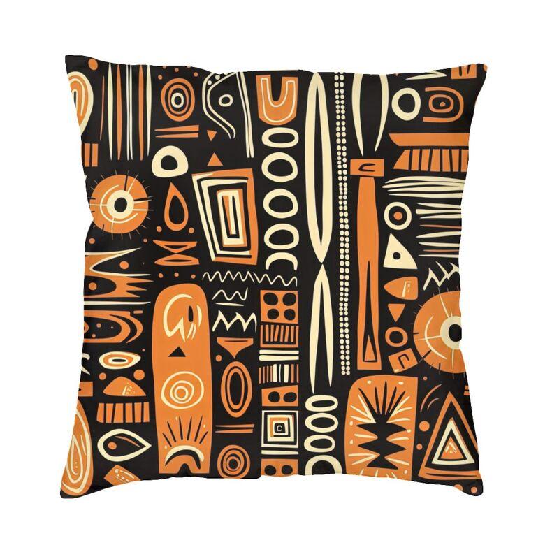 African Safari Mud Cloth Cushion Covers Sofa Living Room Tribal Ethnic Bohemian Motif Square Throw Pillow Cover 40x40cm