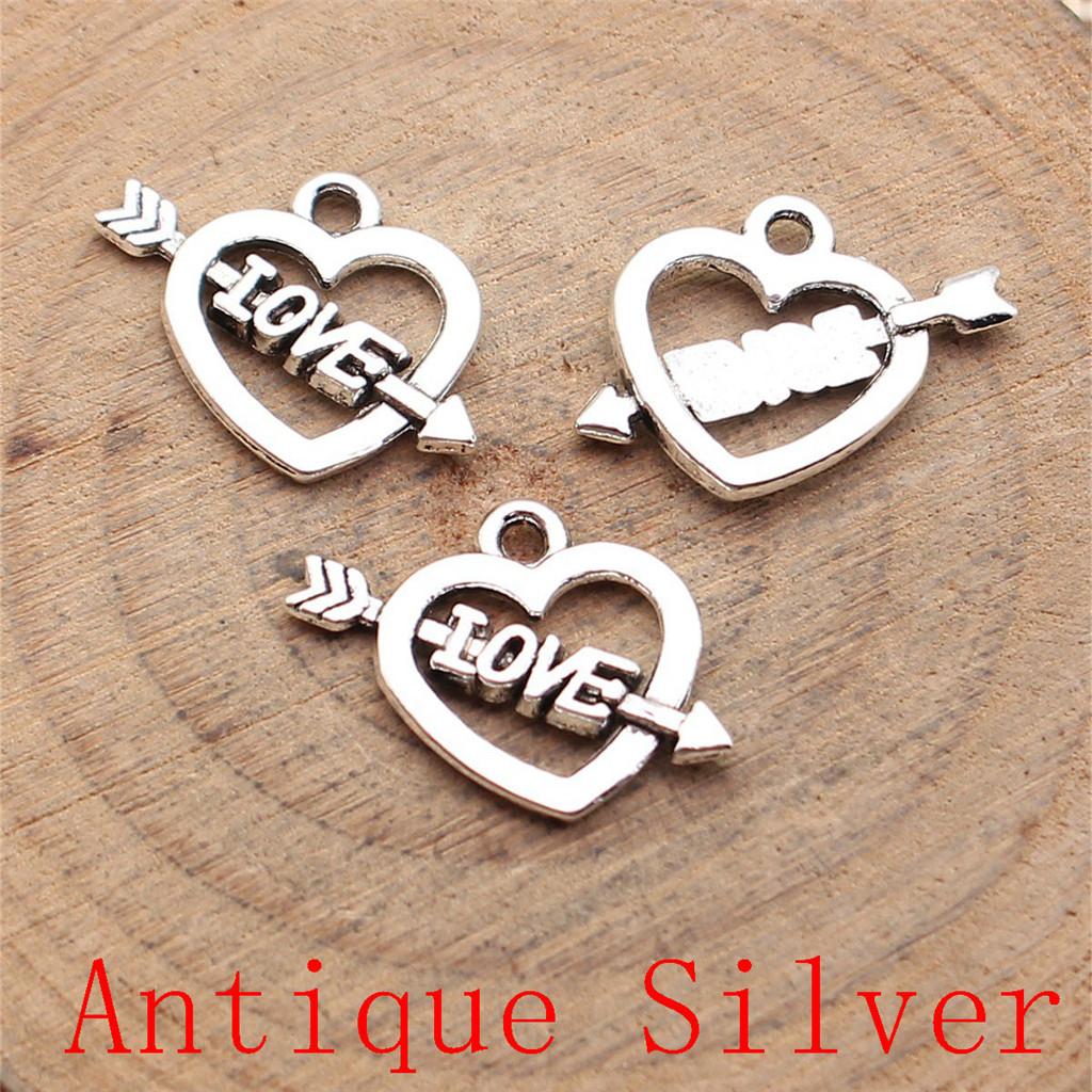 Bow Arrow Shaped Charms Pendant For Bracelet Necklace Jewelry Making Craft Findings