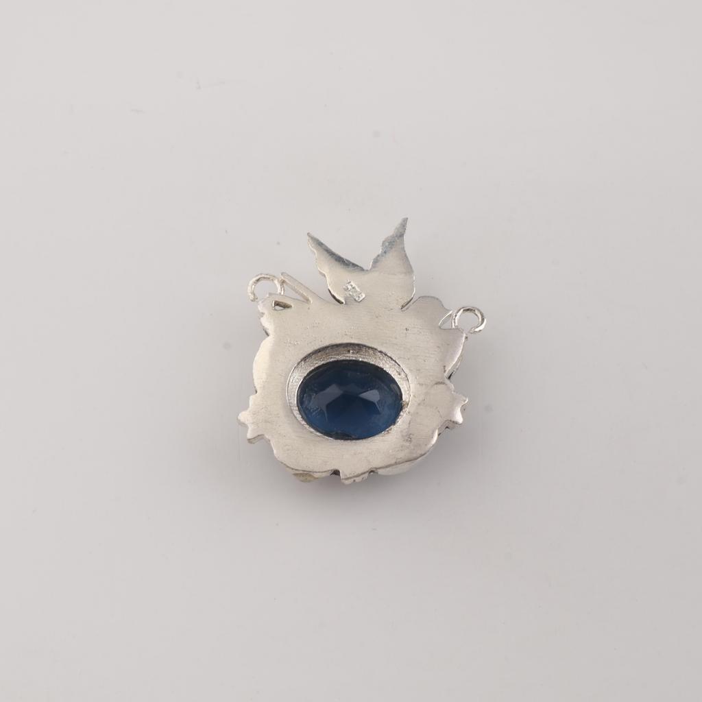 London Blue Topaz Gemstone 925 Sterling Silver Jewelry Elegant Pendant 0.5" For Mother's Day Gift CP-43-17