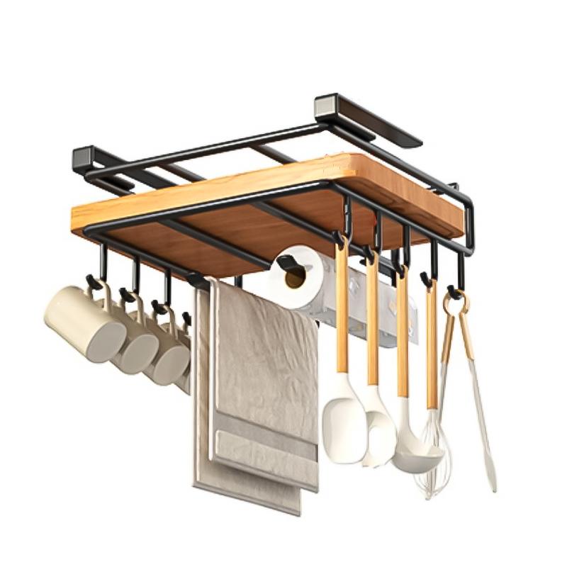 Hanging Storage Rack Kitchen Multi-functional Storage Organizer Stainless Steel Home Decorations