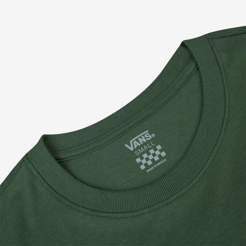Vans Printed Letter Crew Neck Pullover Long Sleeve T-Shirt Women Tops Green VN0A5I8N7WJ