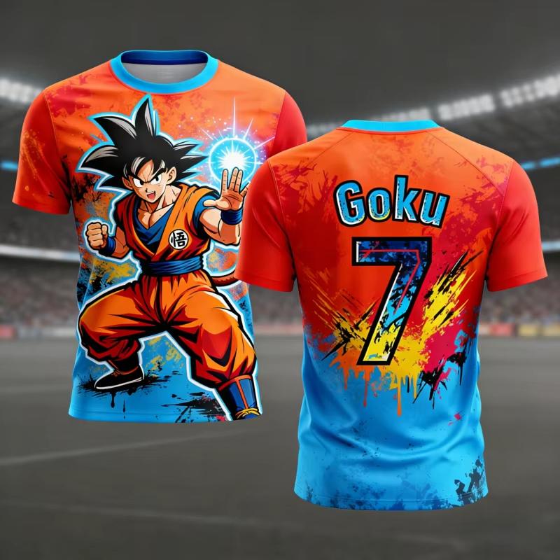 Dragon Ball Z 2026 Goku Men'sAnime T-shirts Children's Clothing Short Sleeve