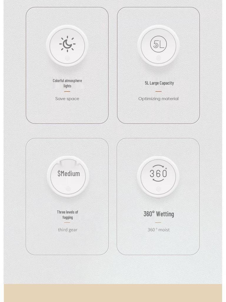 Multi-Function USB Humidifier & Aroma Diffuser with Air Purifier and Atmosphere Light for Home, Office, and Dorms.