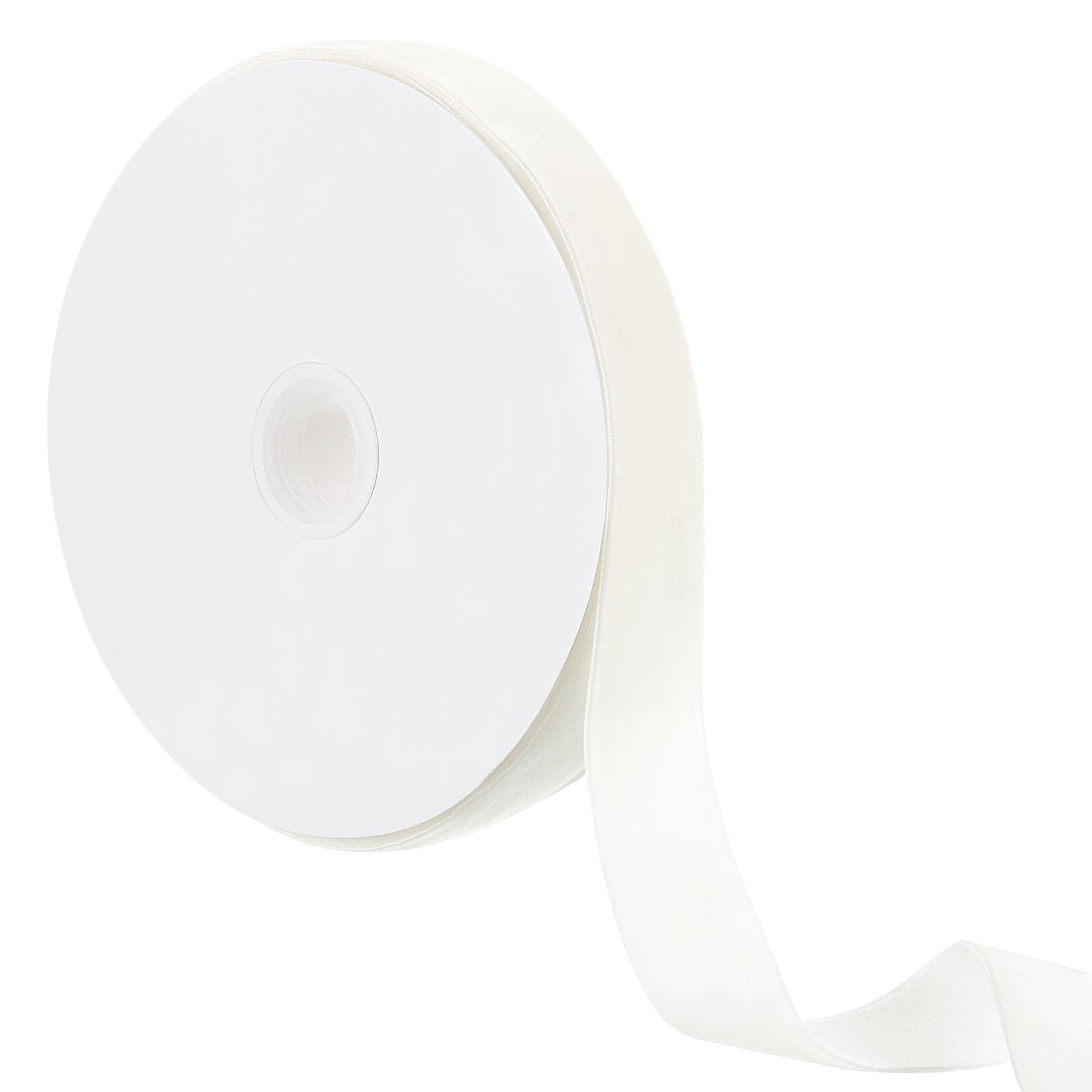 

25мм Бархатная лента Рождественское кружево Ленты Оптом Упаковка подарков Украшение Ручная работа Праздничное украшение для вечеринки (20 ярдов/рулон) 20Yards белый