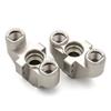 2Pcs Remote Control Steering Cup, Aluminum Alloy Silver Remote Control Front Steering Cup