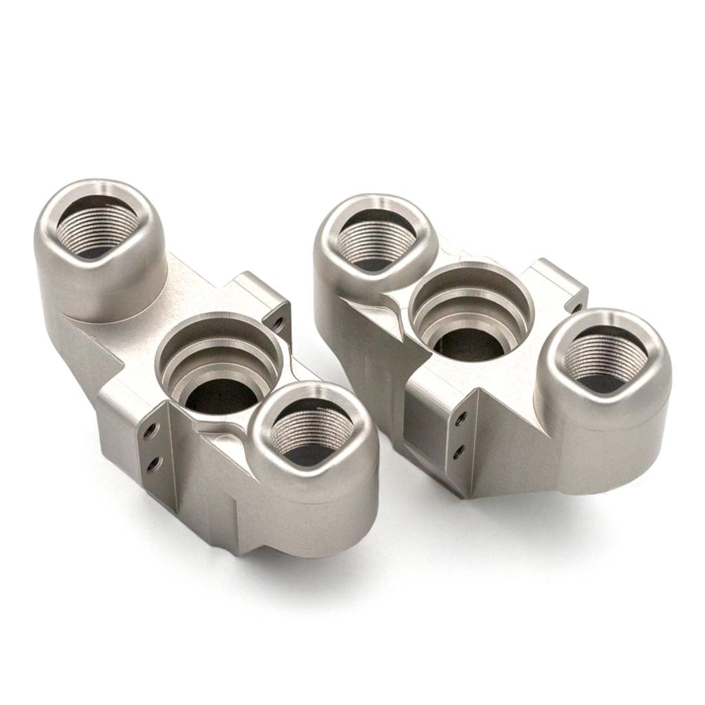 2Pcs Remote Control Steering Cup, Aluminum Alloy Silver Remote Control Front Steering Cup