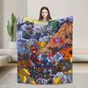 Cartoon T-Transformers Autobots Blankets Anime Super Soft Fluffy Plush Bedding Throws For Couch Bed Flannel Bedspread Bed Cover