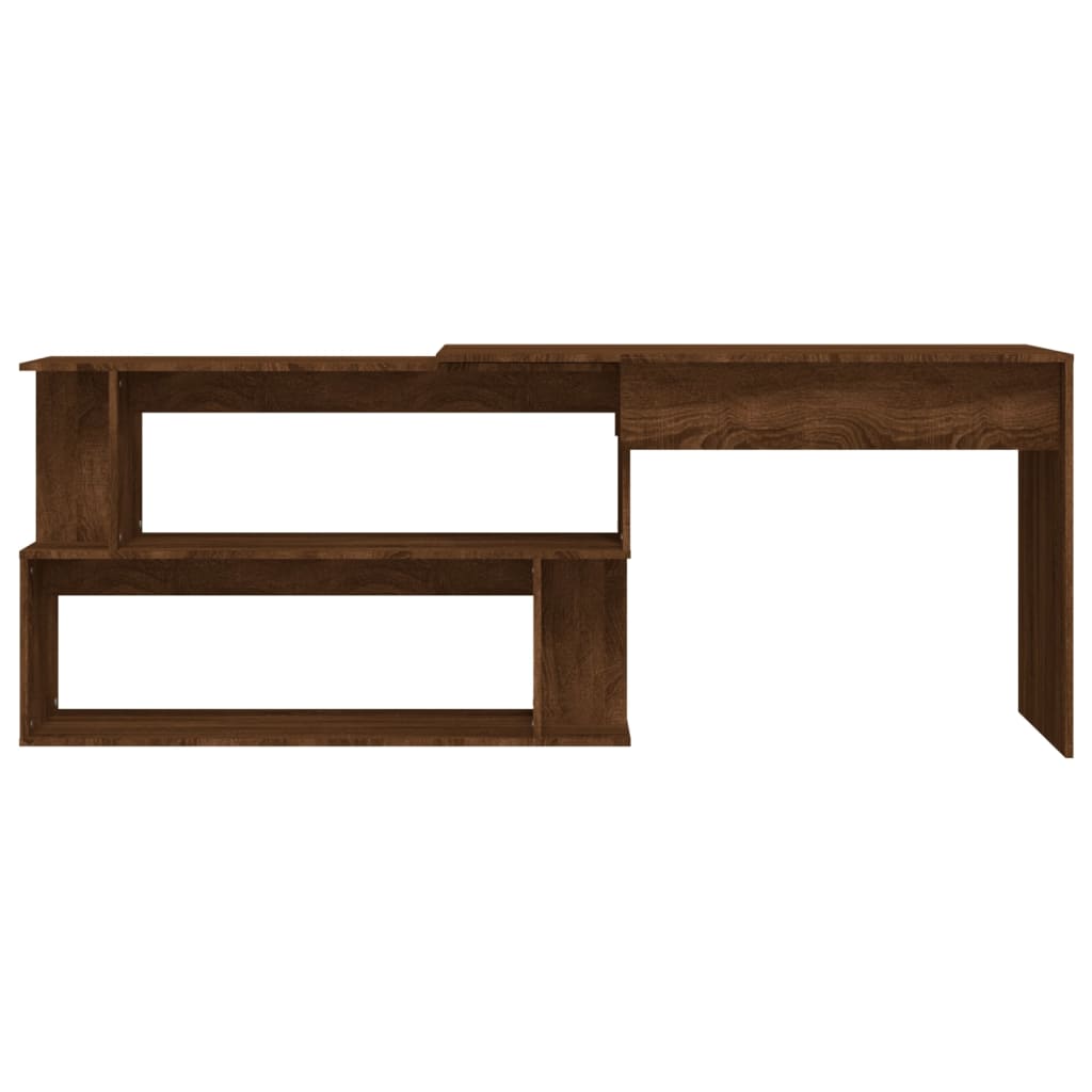 Corner Desk Brown Oak Effect 200 x 50 x 76 cm Particleboard