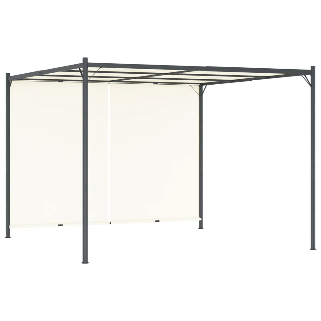 Adjustable Roof Pergola Cream White 3x3 M Steel