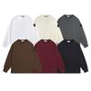 Stone Island Style Heavyweight Cotton Long Sleeve T-Shirt - Men Women Couple Basic Round Neck Top