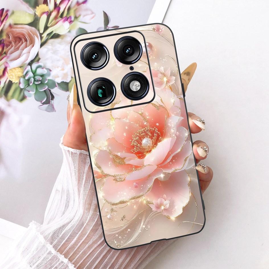 For Motorola Signature 2026 Case Popular Flower Marble Painted Cover Soft Silicone Black Phone Shell For Moto X70 Air Pro Fundas