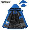 TACVASEN Men's Waterproof Ski Jacket Fleece Lining Warmth Parka Winter Snow Working Outdoors Hooded Coat Rain Shell Windbreaker
