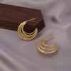 European American Style Luxury Stud Earrings: Elegant Cross-border Niche Hoops, Versatile Celebrity-inspired Accessories