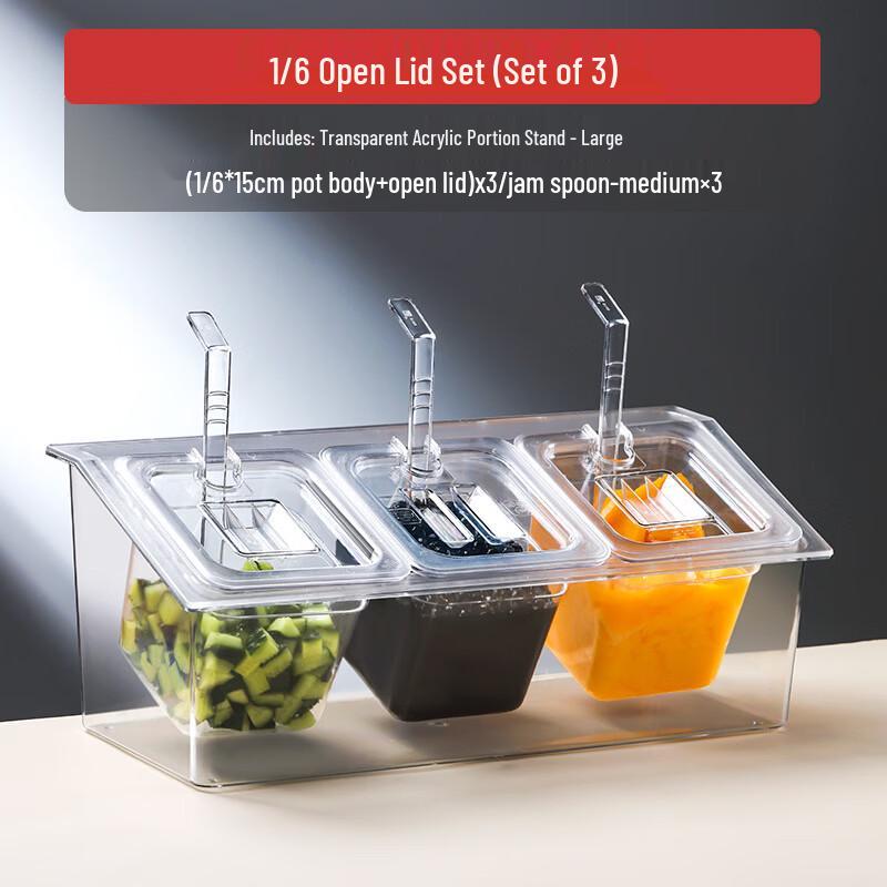 Transparent Plastic Food Portion Pan Set