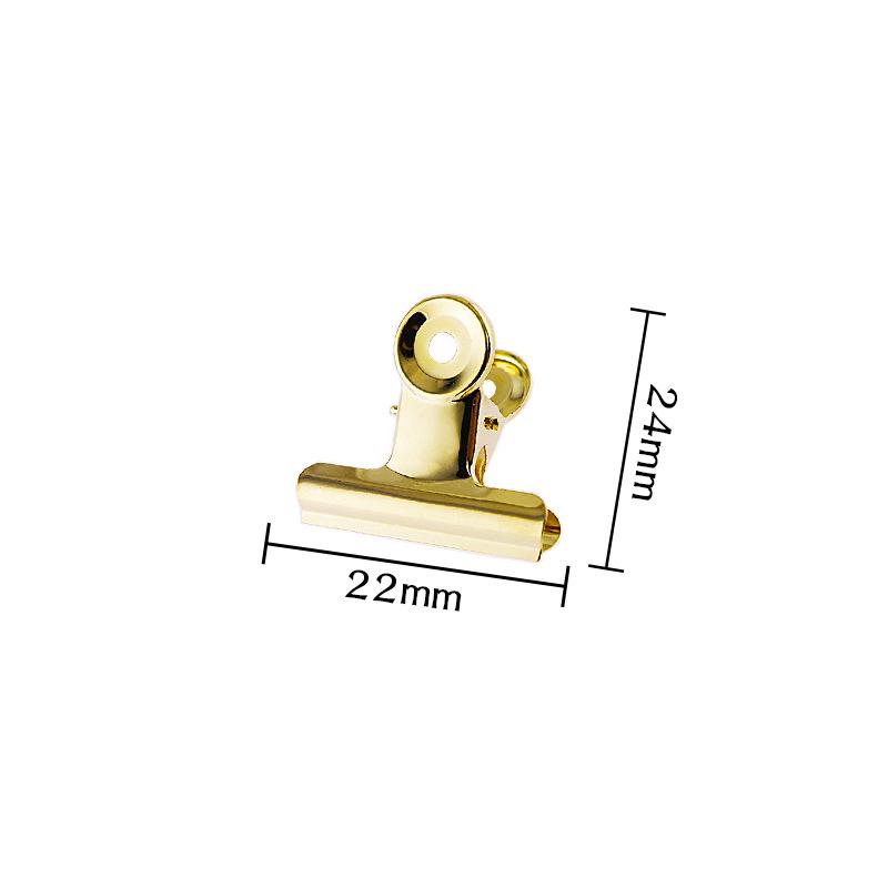 

Imitation Gold Metal Clips: Electroplated Iron Clips for Office, Stationery & Snack Storage, 22-90mm. 22mm золотий