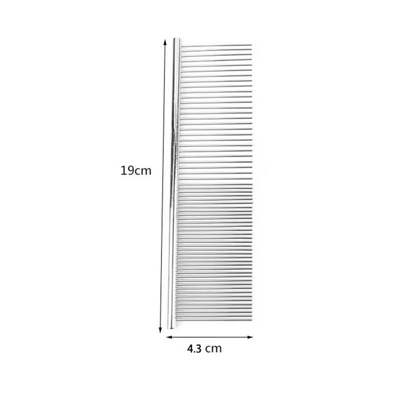 Pet Dematting Comb Stainless Steel Pet Grooming Comb for Dogs and Cats Gently Removes Loose Undercoat, Mats, Tangles and Knots