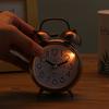 Alarm Clock Vintage Retro Silent Pointer Clocks Playing Bell Loud Alarm Clock with Light