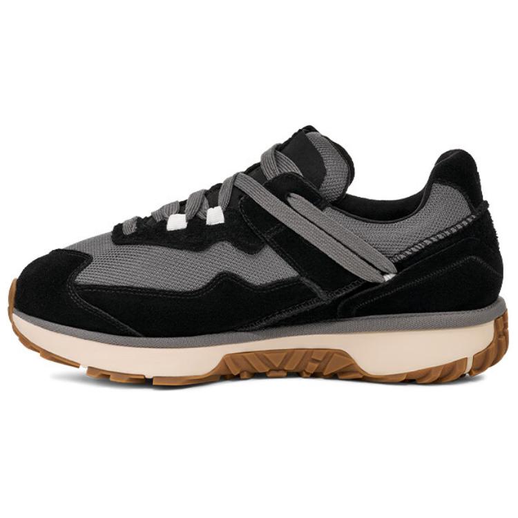 UGG Retrofi Leather Comfortable Fashion Slip Resistant Low Top Casual Shoes Men Casual Shoes Black Gray 1167070-BLK