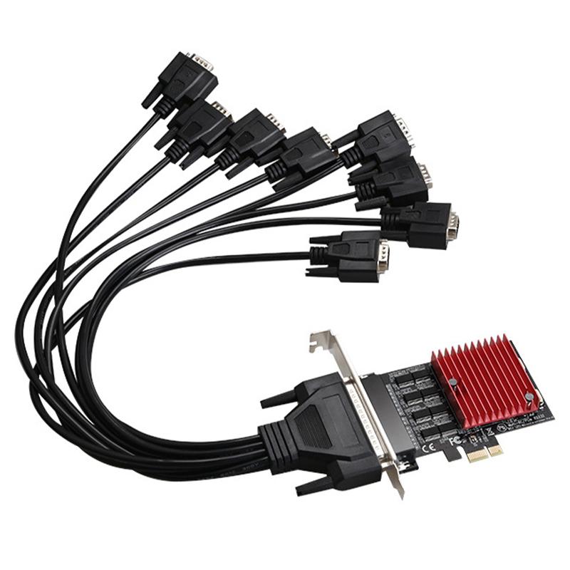

TXB121 For Desktop Computer PCIE 1x to 8x RS232 Serial Port Expansion Card As Shown A