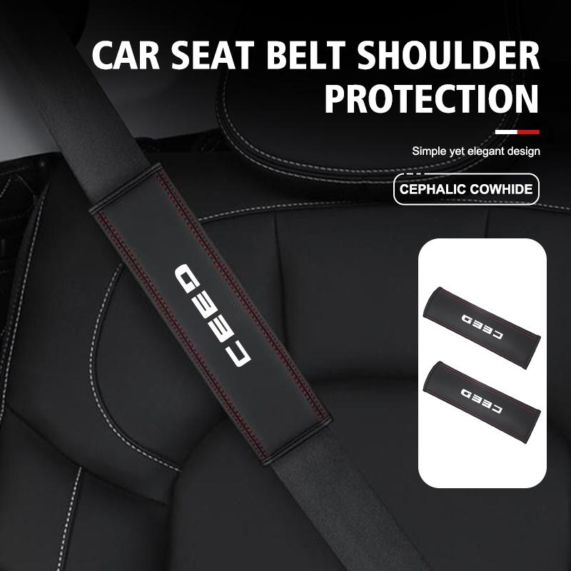 AXADSN1 Universal Car Seat Belt Shoulder Strap Adjustable Protection Pad For KIA Sorento Stinger Spectra Niro Cadenza Sephia
