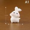 Figurine Miniature Cute Rabbit Micro Landscape Resin Ornaments For Home Decoration Kawaii Animal Bunny Room Desk Decor Gift