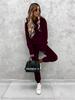 Neuer Stil Damen Freizeit Pullover Hoodie Sweatshirt und Jogginghose 2-teiliges Set Uni Herbst Outfit