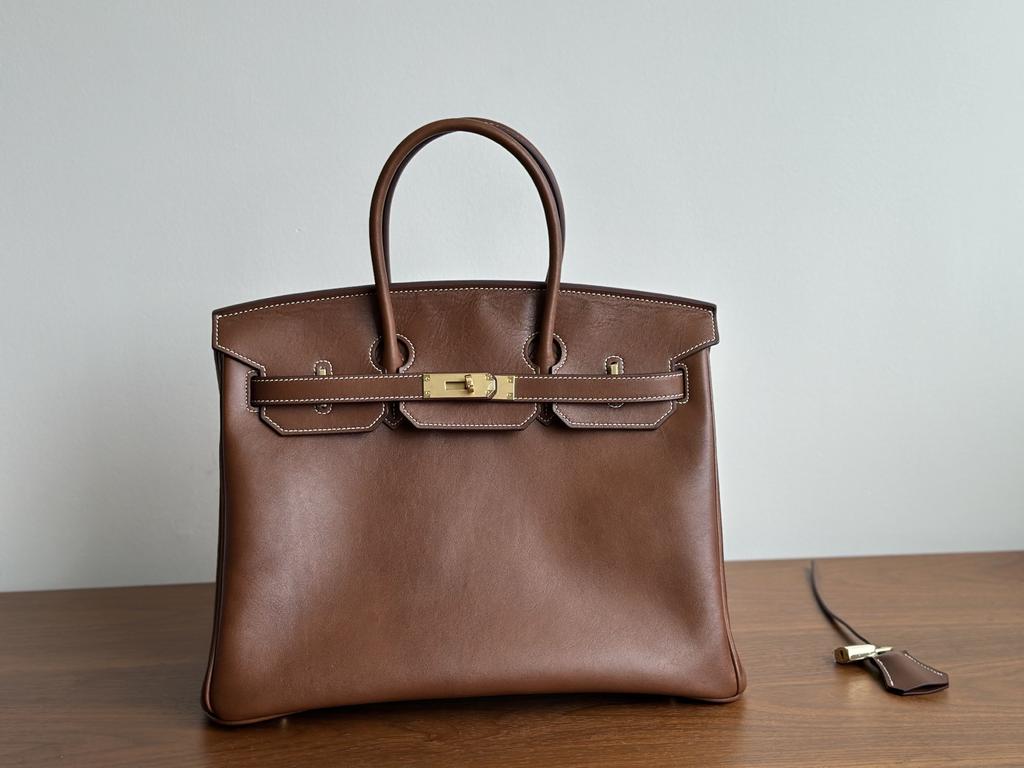 35cm Messenger-veske i kuskinn for kvinner Stor kapasitet Enkel mote Håndholdt crossbody-veske