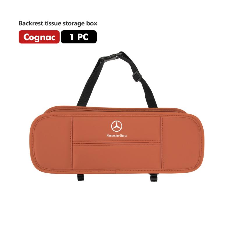 XDFMN1 Hot 2026 New For Benz Car Seat Backrest Tissue Box Multifunctional Organizer Storage Box For Mercedes Benz AMG A C E S G Class W