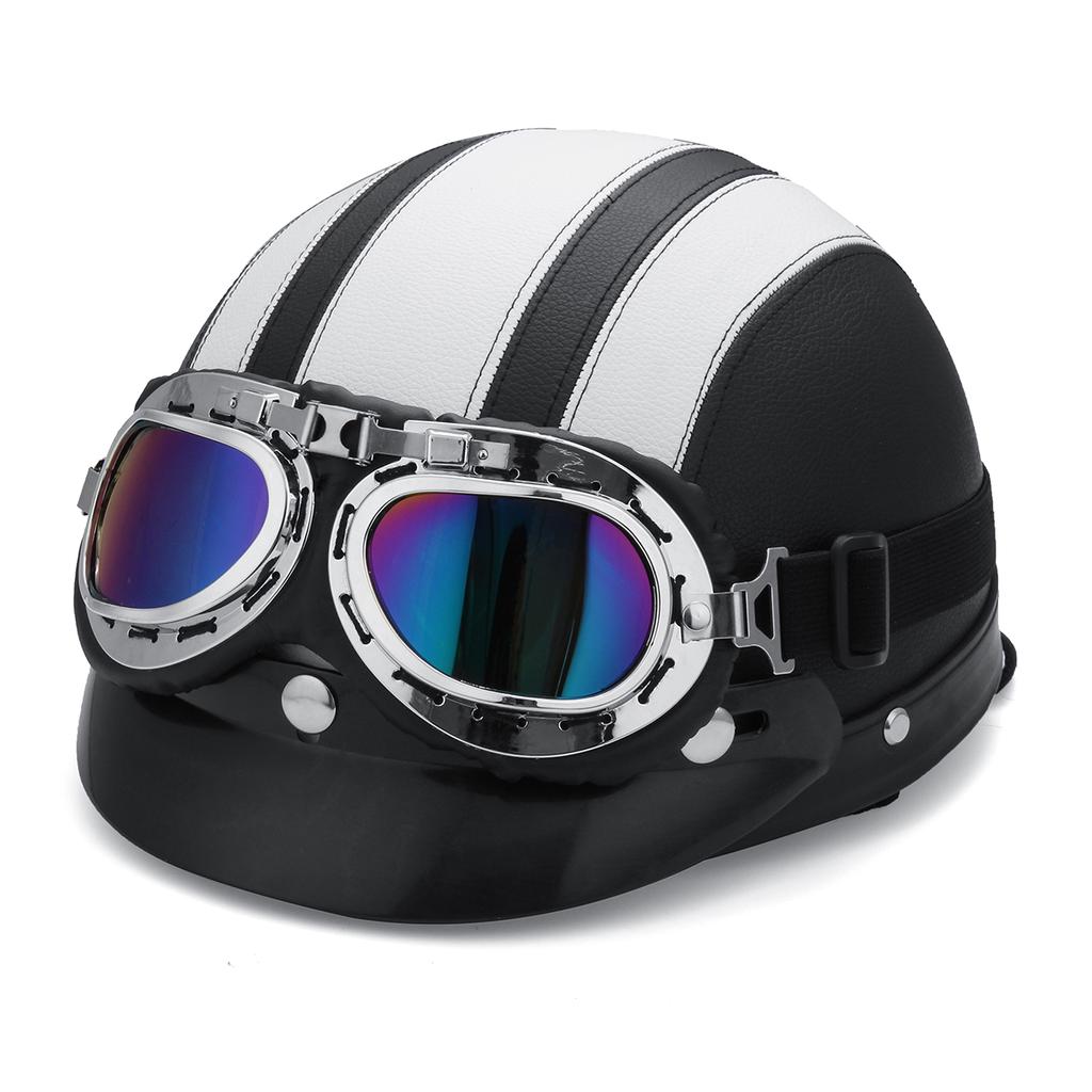 Goedkope Motorhelmen Elektrische fietshelm Open Gezicht Dual Lens Vizieren  Windbril Mannen Vrouwen Scooter Motor Moto Fiets Helm kopen — gratis  levering, eerlijke reviews met foto's — Joom