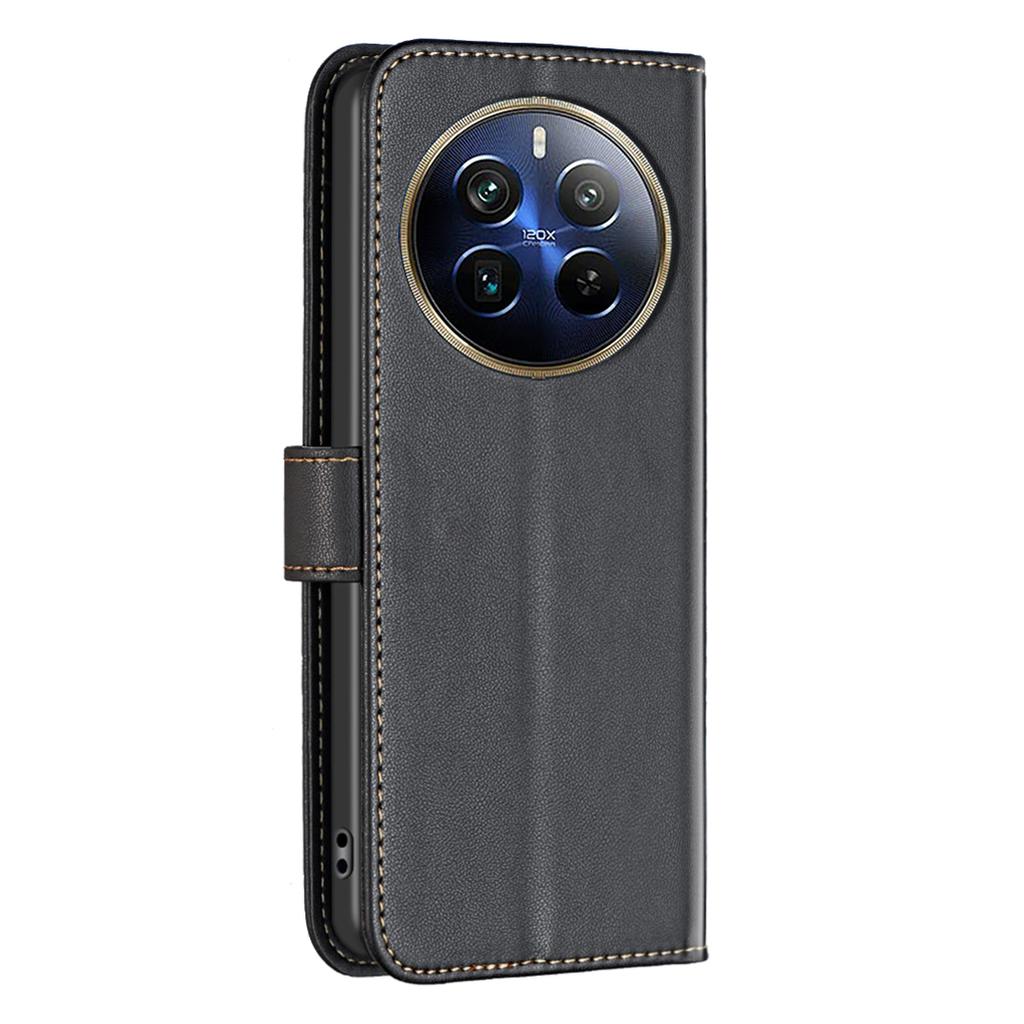 BINFEN COLOR BF17 For Realme 12 Pro 5G/12 Pro+ 5G Phone Case Stand Magnetic Closure Leather Flip Cover