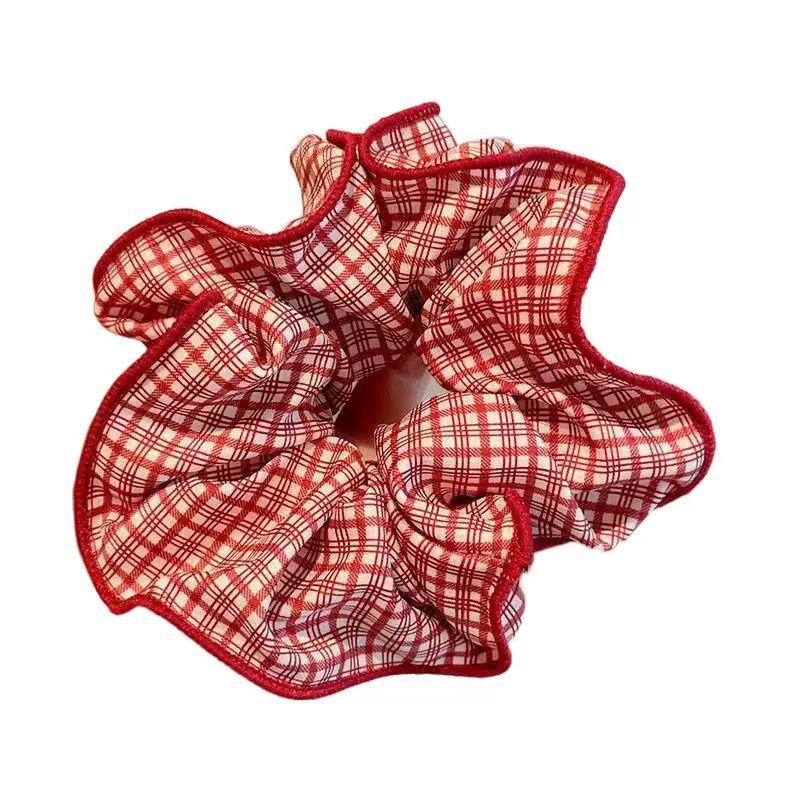 Red Sweet Polka Dot Ponytail Hair Tie - 2025 Large Intestine Bun High-Grade Headdress Accessory