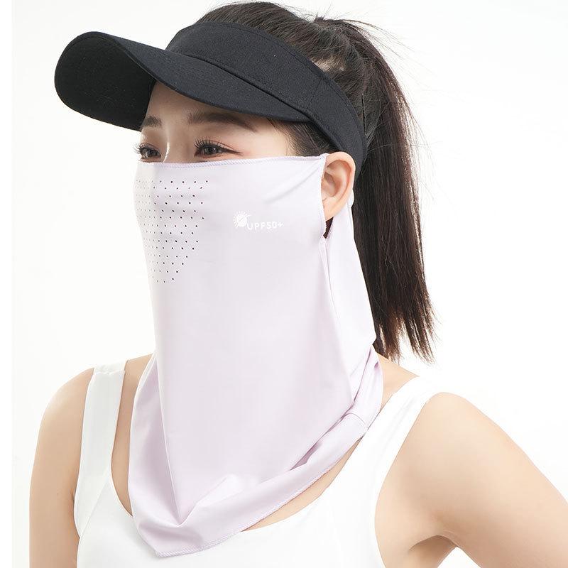 Women's UV Protection Ice Silk Neck Gaiter - Summer Ear-Hanging Face & Neck Guard for Outdoor Activities