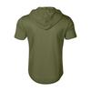 Men's Summer Shirt Print Zipper Pocket Short Sleeve Hooded Sweatshirt Men's Sports Large Size Casual Sweatshirt