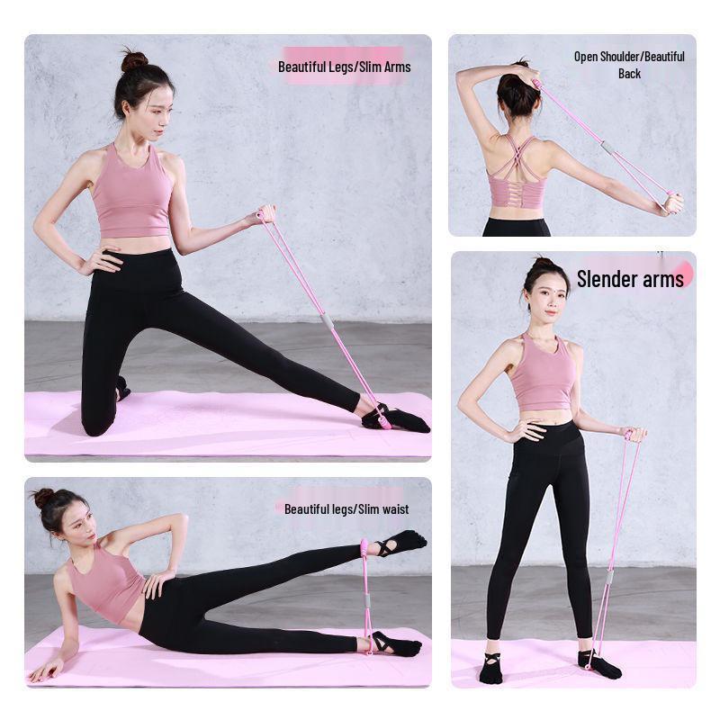 Figure-8 Resistance Band for Home Fitness and Yoga: Shoulder Opening & Back Strengthening. Perfect Fitness Gift.