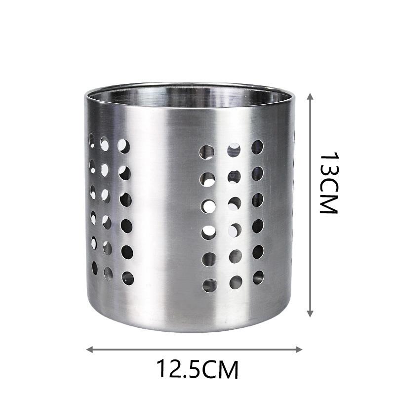1Piece Steel Stainlesscylindrical Chopstick Cutlery Storage Box Suitable For Home Kitchens, Restaurants, And Dormitories