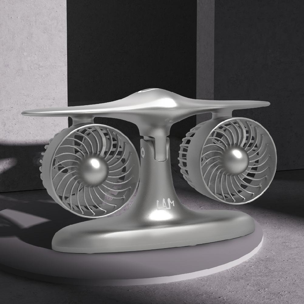 Portable Mini USB Rechargeable Cooling Fan Handheld Desktop Fan for Home Office Travel with Manual Power Source for Outdoor Use