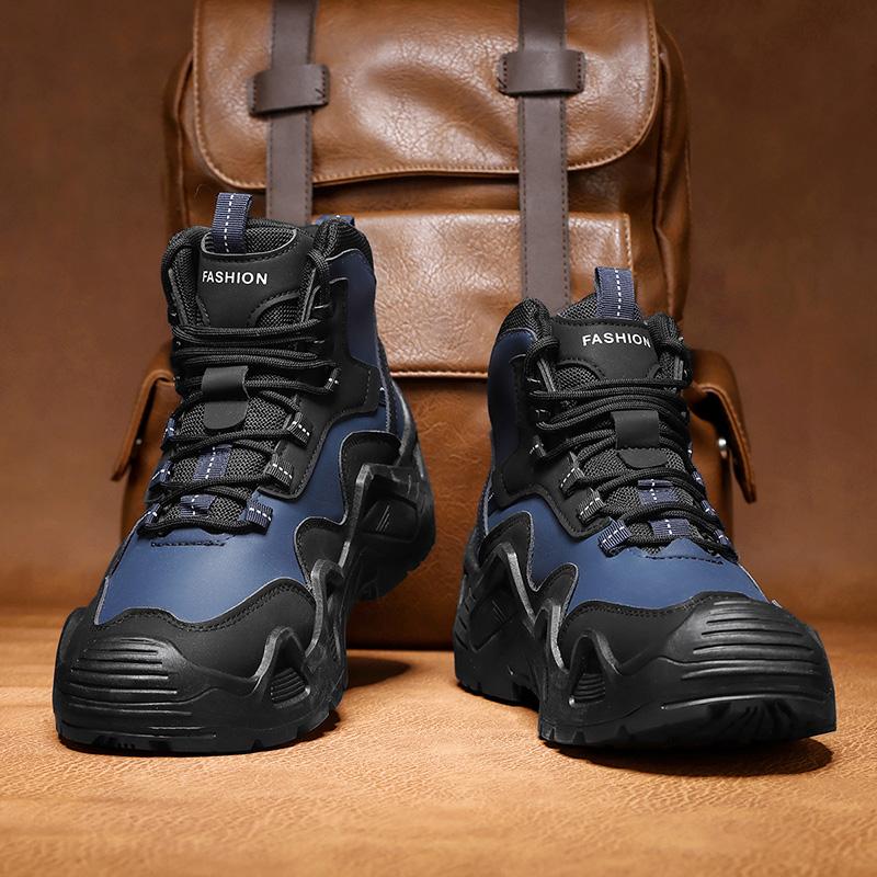 High-Top Green Outdoor Shoes Durable Sports Climbing Shoes Training Hiking Shoes Wear-Resistant Mountain Climbing Boots