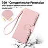 For Google Pixel 9 Pro XL 8 7 6 Pro 9A 8A 7A 6A Wallet Case Crossbody Strap Card Holder Magnetic Snap Clasp Zipper Pocket Cover