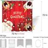 Christmas Snowman Shower Curtain For Bathroom, Funny Cartoon Santa Claus Elf Reindeer Polyester Red Fabric Shower Curtain