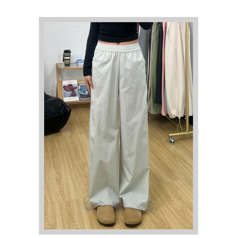 

Новый темно-синий быстросохнущий комбинезон женский летний тонкий свободный прямой повседневный спортивные штаны XL