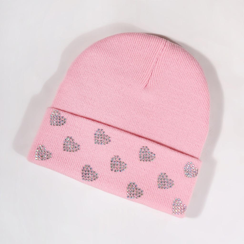 Fashionable Heart Shaped Design Beanie With Insulation For Outdoor Sports