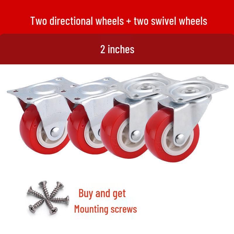 1-3 Inch Silent Swivel Caster Wheels with Brakes for Furniture and Trolleys