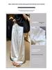 Women's High Waist Loose Wide-Leg Cotton Linen Pants - Spring/Autumn 2026