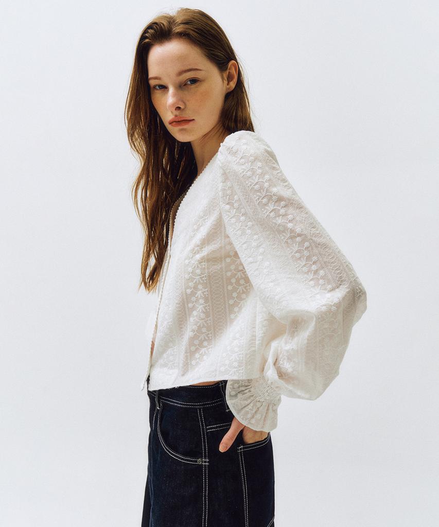 CITTA Coachella Lace Blouse Cardigan_Ctt373(White)