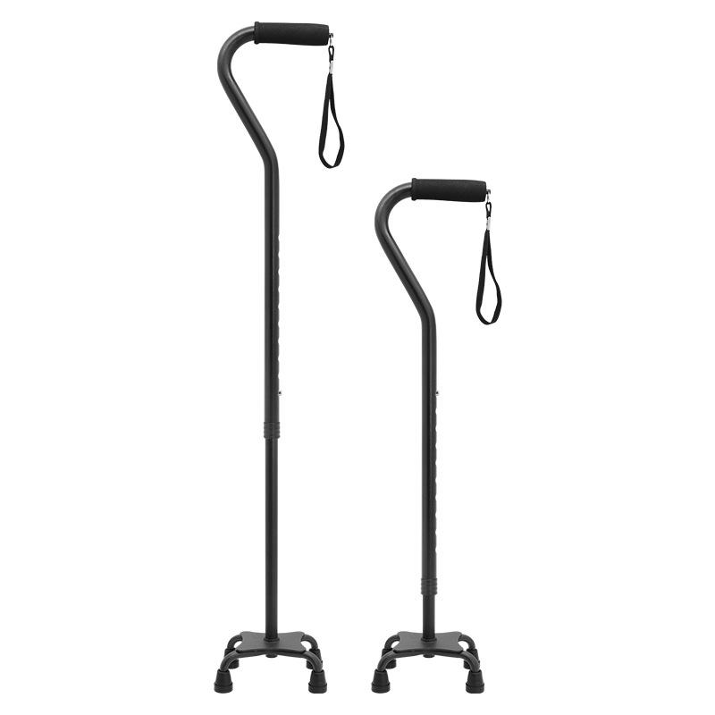 Teleskopkrücken aus Aluminiumlegierung für ältere Menschen mit gebogenem Griff