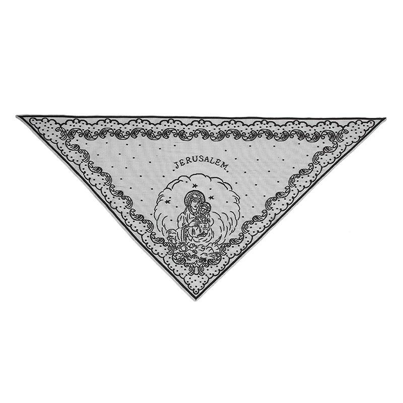 Hot-selling New Notre Dame Triangle Scarf Embroidered Headscarf Women's Fashion Cover Headscarf Thin Scarf